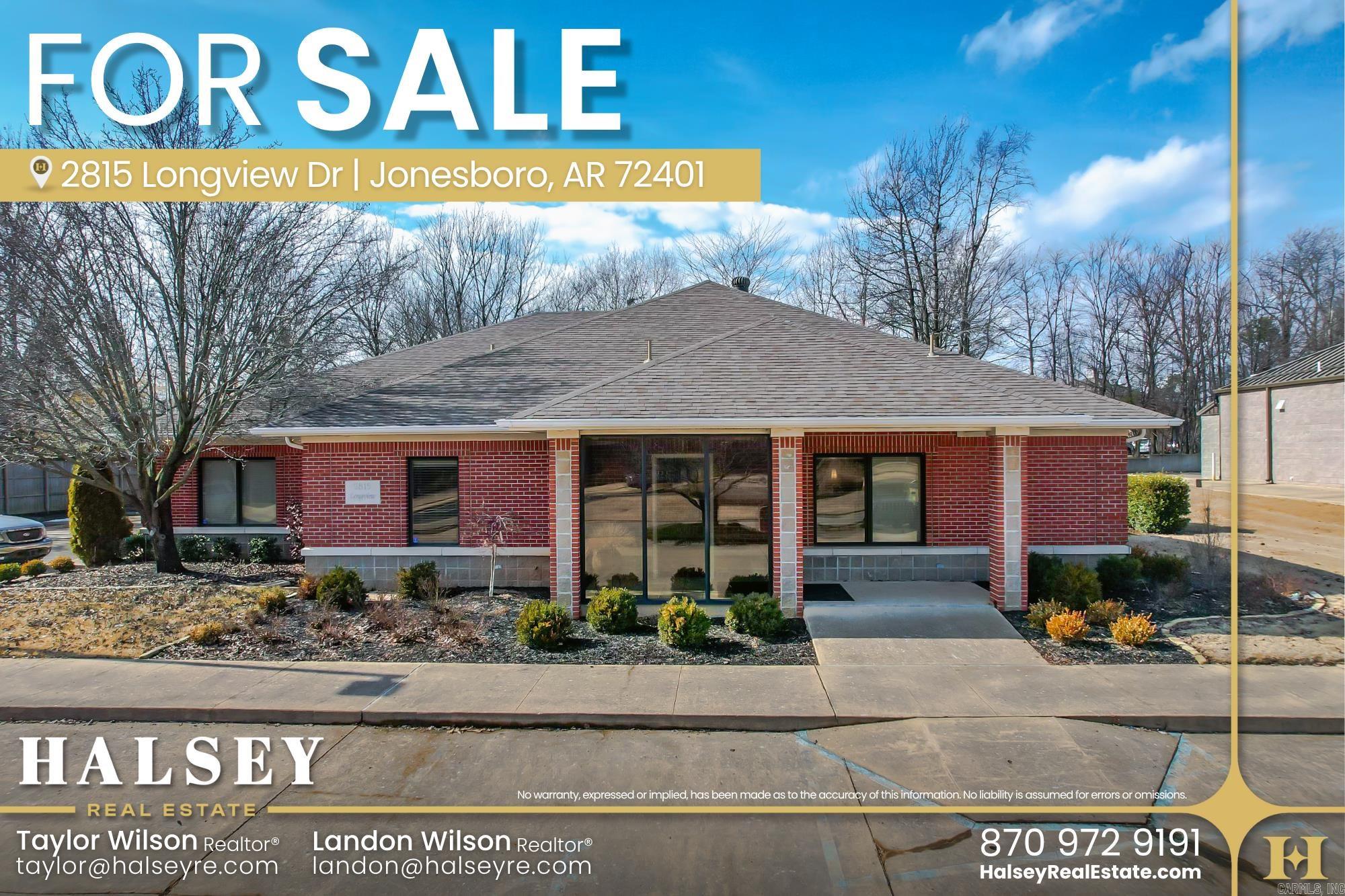 2815 Longview Dr. in Jonesboro, AR, represents a compelling investment opportunity in the heart of a vibrant and growing community. The property is surrounded by a growing residential and commercial community, offering ample opportunity for business expansion. Just a couple streets over, exciting new projects such as, The Promenade at Reedmont and the Ridge Athletic Center, are under construction increasing traffic to the area. Originally built-out for a medical office, this property is equipped with essential amenities and infrastructure, it can support a wide range of business operations. With property’s favorable location and continued growth prospects, the property is well-positioned to deliver attractive returns for discerning investors. Don't miss out on this chance to capitalize on the dynamic commercial real estate market in Jonesboro. Contact us today for further details and to schedule a viewing.