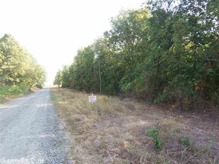 Very pretty wooded property near end of improved road (Beryl Road) Paved till turn on Beryl, so very little gravel to travel. Public water is available but not on property.