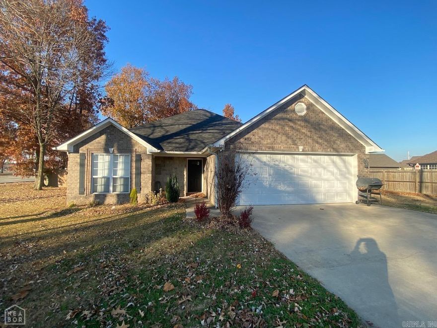 Move in ready home conveniently located in Bono, just minutes from Jonesboro.  Open floor plan, fireplace, large lot with fenced backyard.