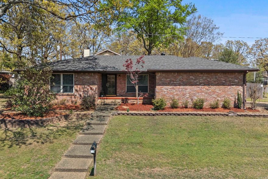 One level well maintained spacious home just waiting for you.  This 3 bedroom/2 bath features large bedrooms and updated primary bathroom with large walk-in shower.  One living area has a vaulted ceiling and a beautiful gas fireplace.  A huge room that could be a playroom, office or second living area.  Kitchen features granite counter tops, double oven and 5 burner gas stove top.  Updates include sprinkler system, security system, gutter guards, heat/air duct work (2016), double pane windows and siding (2017), AC unit 2018, hot water tank 2023, roof 2023, Refrigerator 2023, garage door motor 2024 and microwave 2025.  Above ground pool can either stay or be removed prior to closing.  Located very close to schools and shopping. RV Hook-Up