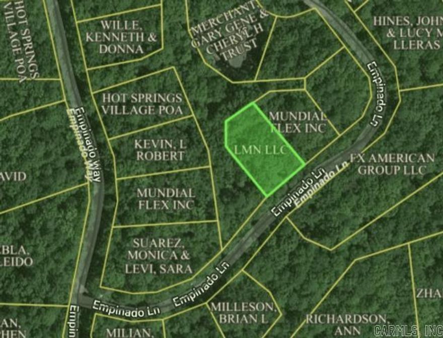 Land for sale in a beautiful gated area in Hot Springs Village.