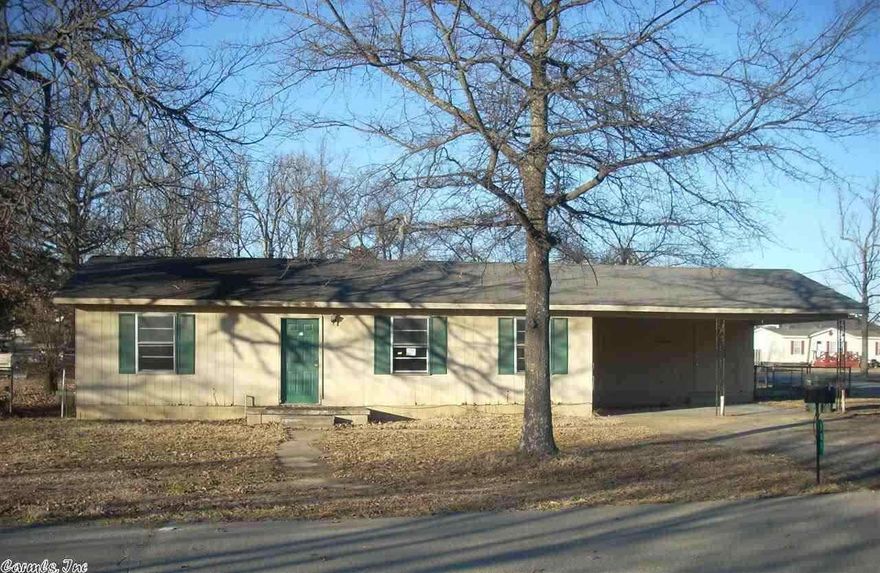 Nice one story Ranch style home built on a slab, sitting on a nearly a 0.25 acre lot with mature trees for shade. Home features two bedrooms, one and a half baths, two car attached carport, a wood and chain link fenced backyard. 1200 square feet of gross living area above grade-information is from the FHA appraisal which is deemed reliable but not guaranteed