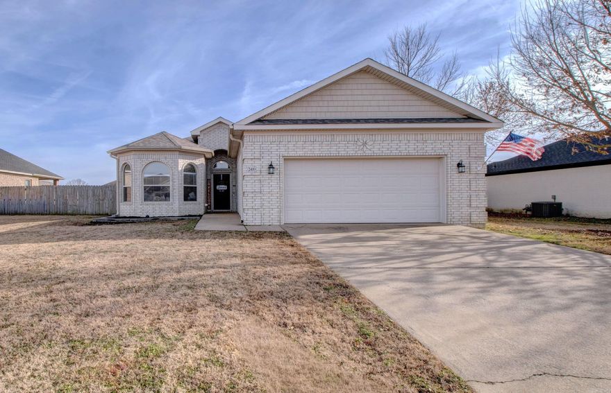 Welcome home to 2410 Toccata Lane in Cabot. This well maintained 4 bedroom, 2 bathroom home offers an open floor plan with vaulted ceilings that create a spacious and inviting feel. The living area features a cozy fireplace and flows seamlessly into the kitchen and dining space, making it perfect for everyday living and entertaining. The primary suite is thoughtfully laid out with privacy, while the additional bedrooms provide flexibility for guests, a home office, or playroom. Enjoy the fully fenced backyard, ideal for pets, kids, or relaxing outdoors. Roof was replaced in 2022, offering added peace of mind. Located in a great area close to schools, shopping, and dining, this home combines comfort, function, and location.
