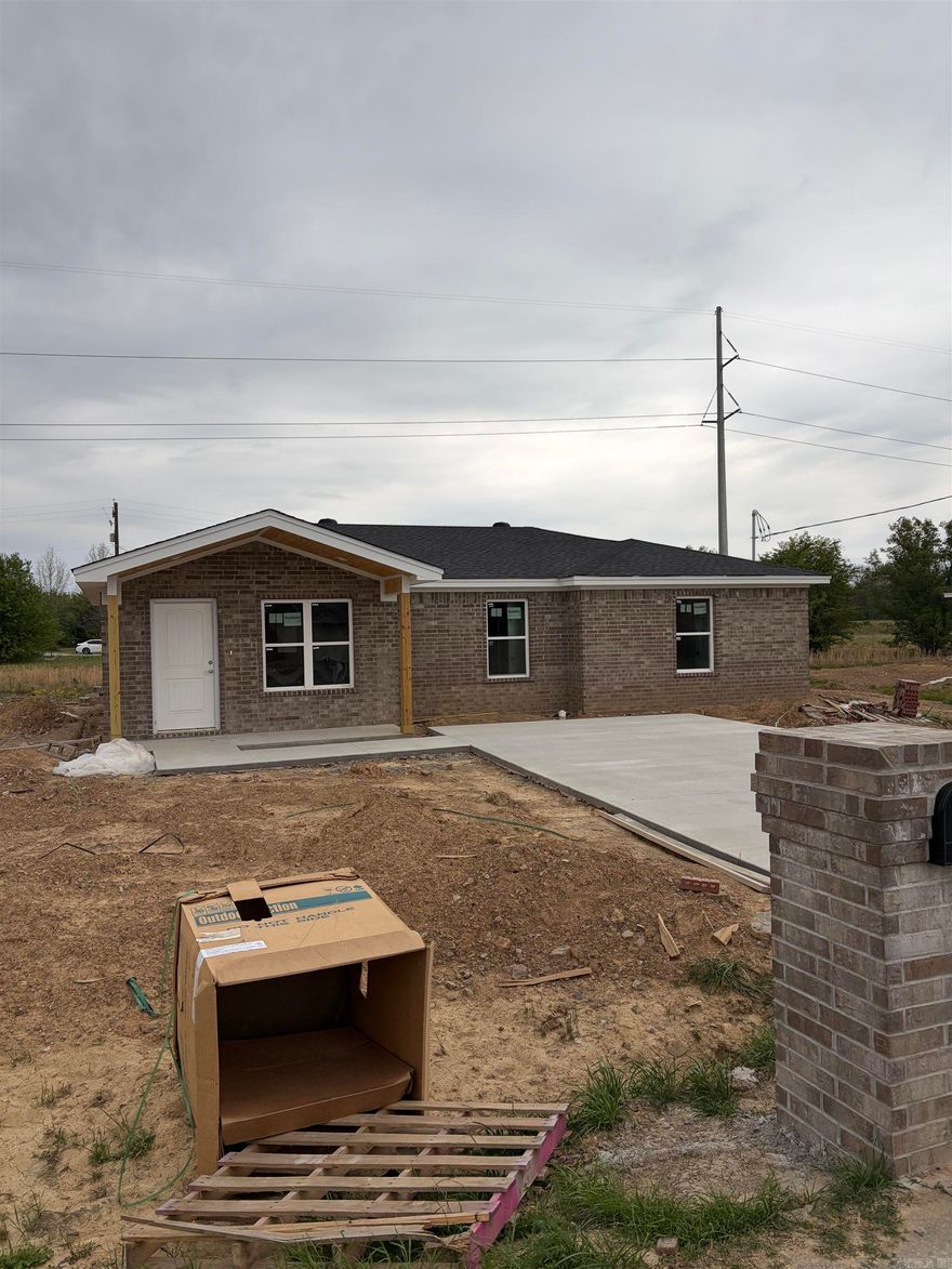 ----2026 BUILT BRICK HOME FOR $169,900---- This all brick home on has granite counter tops in the kitchen and bath rm. The home has luxury vinyl throughout. House will be done in April.Great starter home.