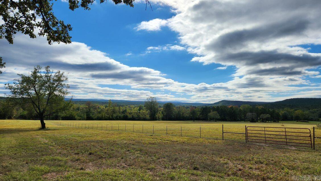 Beautiful, unique farm in yell county! Beautiful views! Pasture land and wooded areas with a creek, spring, steel cable fencing, cross fenced, 40x40 shop, horse barn, equipment shed and more! 2 RV hookups on site. Rural water and 2 wells. Please reach out to listing agent for more details about the property.
