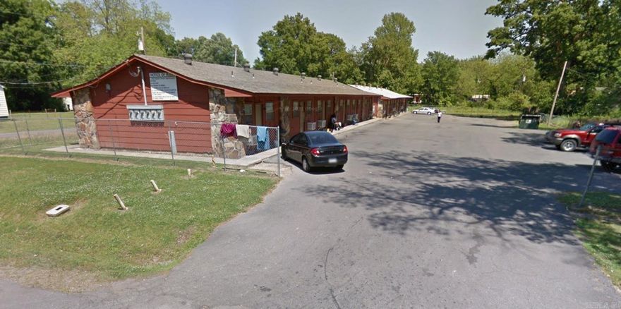 INVESTOR OPPORTUNITY!! 24- 1 bedroom Studio Apartments (2 buildings) located 5 mins from the regentrified downtown Pine Bluff, 6 mins from Jefferson Regional Medical Center & 8 mins. from the Saracen Casino Resort. The ARV-AFTER REPAIR VALUE is the focus! Income is based on 100% occupancy at market rent. Units are vacant.  SOLD AS-IS.. CAN BE PURCHASED AS A PACKAGE W/MLS #'S 25038273 & 25038274 Don't miss this opportunity! ****AGENTS SEE REMARKS****