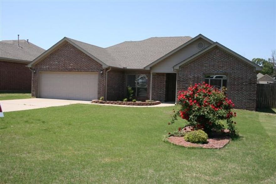 All brick 3 br, 2 ba home in popular subd that borders LRAFB. Home is very spacious with 2 CLOSETS for EVERY bedroom! Home has eat in kitchen w breakfast bar PLUS open formal dining area that could double as an extra living area or an office as well. Roomy kitchen has quartz countertops and black appliances. Laundry room has extra storage cabinets. 5 inch hardwood in open greatroom/dining area. Blinds, alarm,gutter, fenced, fridge stays. Agents see remarks.