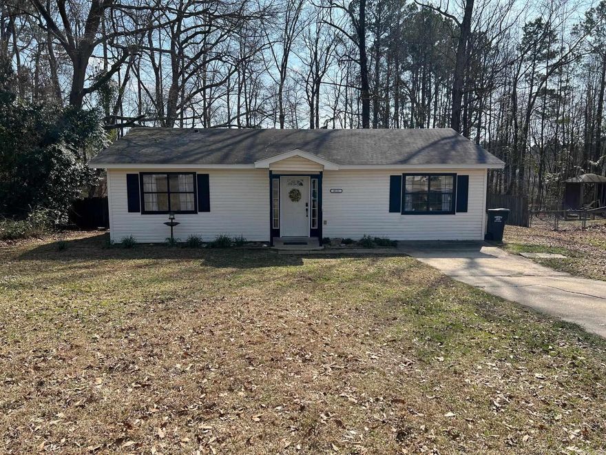 Nice Sized Two Bedroom One Bath with Fenced Back Yard. Open Floor Plan Heat and Air are a couple years old. Nice LVP Flooring. Washer, Dryer, and Fridge Stay. Has a nice sized storage building out back. Call for more details