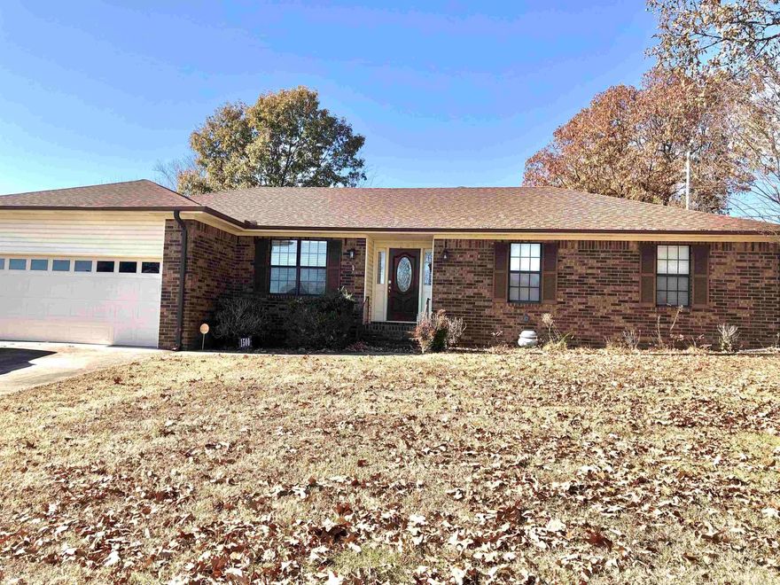 Nestled in a serene subdivision, this charming all-brick home boasts a corner lot location. Featuring three bedrooms and two baths, it offers a seamless blend of classic elegance and modern comfort.  Inside, discover a formal dining room alongside an inviting eat-in kitchen equipped with updated appliances. The vaulted living room, crowned by a majestic fireplace, offers a spacious retreat. Step outside to a large fenced yard and a covered back patio, perfect for relaxation.  Recent upgrades include a new roof, appliances, and water heater installed within the last 2-3 years, and new HVAC in 2024, ensuring reliability.   This property harmonizes timeless appeal with contemporary amenities, presenting a tranquil haven for quality living.