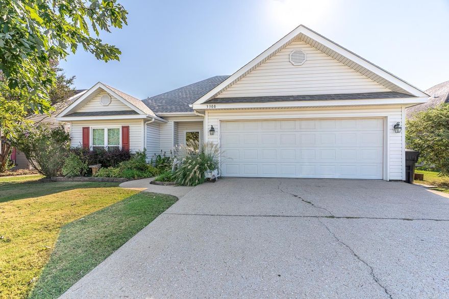 Welcome to Market 3308 Preakness Dr. of The Paddock Sub. in Jonesboro, AR within the Nettleton School District. Situated on a .18 +/- acre landscaped, level & privacy fenced lot is a 2007 built, meticulously maintained house, wrapped in vinyl, topped w/ architectural shingles, accented w/ shutters & gutters, and featuring 1,544 sf of well laid out living space. The interior features an inviting foyer, large living room, Master w/ en-suite that holds a jet tub, walk-in shower & closet, and granite topped dual vanity, 2 spare bedrooms, and a guest bath w/ shower/tub combo. The eat-in kitchen features a granite topped island, stainless steel appliances, tiled backsplash, pantry, and ample cabinet & countertop space.  Off the kitchen is access to the laundry room, 2 car garage, and 13 x 15 covered back patio. You'll love the 10 x 12 storage building, tray ceilings, crown molding, arched doorways, 2" blinds, floored attic, 2023 roof, security door, energy efficient windows, storage, mature shade trees, and more. Conveniently located near favorite local amenities w/ easy access to Interstate 555.  Call today to make this house your home or next addition to your rental portfolio.