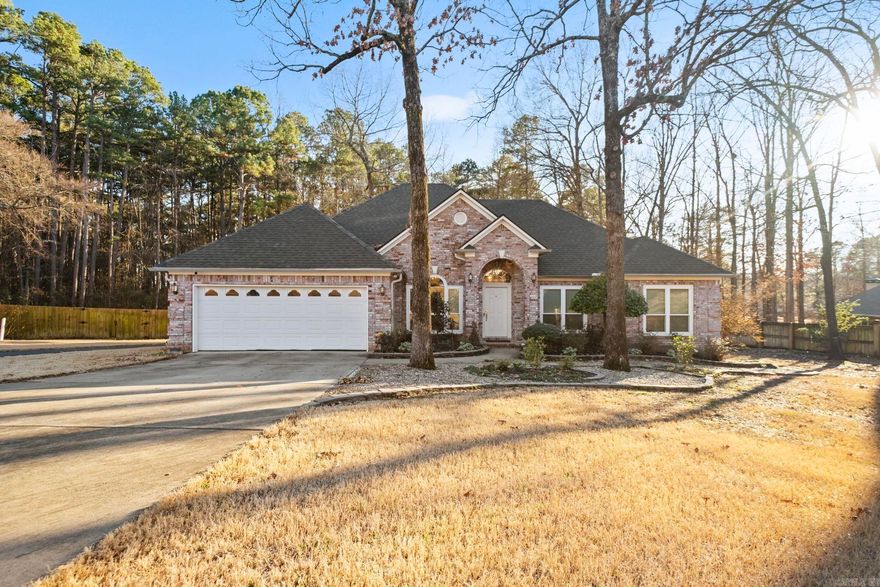 Location, location, location!!  This beautiful Maumelle home has a brand new 30 yr. architectural shingled roof AND a brand new HVAC system!  The big ticket items are taken care of for you!  It is situated on a quiet cul-de-sac that backs up to Lake Willastein.  The sellers have gone above and beyond on the landscaping!  It has a split-bedroom floorplan with three guest bedrooms on one side and the primary on the other.  The primary suite opens to the large back deck!  You will enjoy the tall ceilings that give the home an open feel! The windows were replaced in 2019.  AGENTS, PLEASE SEE REMARKS.