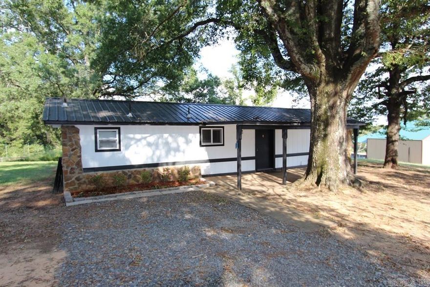 House is in really good condition. New metal roof, new flooring, new appliances. Really nice surroundings.