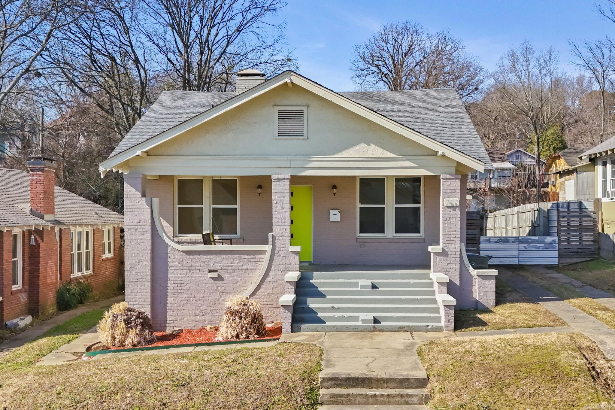 2.75% VA assumable loan available for qualified buyers!!! Nestled in the heart of Stifft Station and at the edge of the highly sought after Hillcrest Neighborhood, this 1920s Craftsman offers timeless charm paired with modern conveniences. Just minutes from downtown and a quick hop onto I-630, this home is ideal for those seeking a vibrant community. Fully remodeled in 2011. Updated in 2024 complete with NEW Roof, Paint all throughout, and carpet!! Lots of natural lighting!! Kitchen features a large pantry, plenty of granite counter tops, and cabinets for storage. Refrigerator to convey. Master bedroom located at the back of the house. Updated master bathroom with double sinks, oversized bathtub, separate stand up shower, & large walk-in closet. Upstairs are 2 spacious bedrooms and full bathroom. Lots of closets and storage areas! Detached garage added in 2023 providing rare and coveted off-street parking and storage. Large fully fenced backyard. This home combines vintage charm with modern updates in one of Little Rock's most desirable locations.