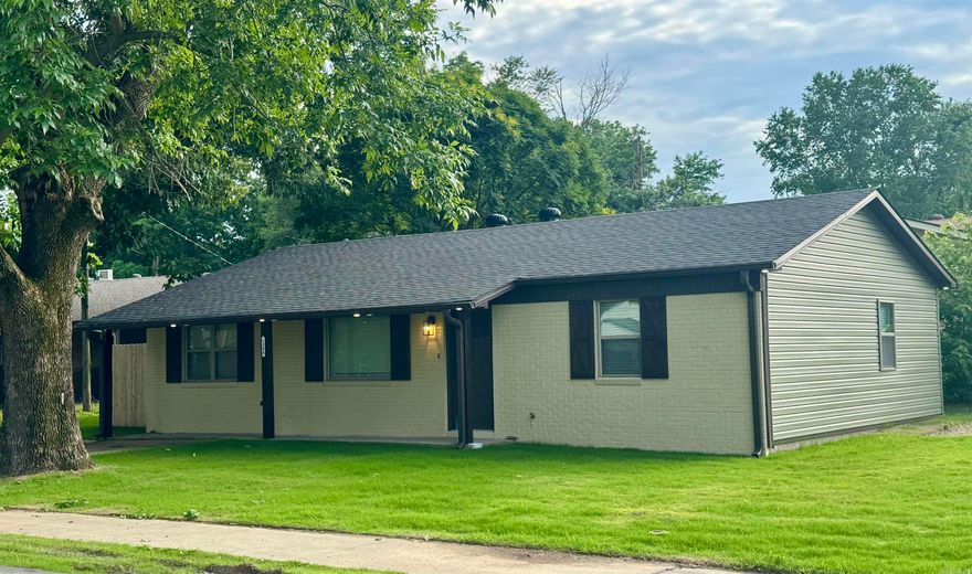 Agents See Remarks Completely remodeled home inside and out. Enjoy the modern exterior upgrades including new roofing, brick exterior, siding, soffit and fascia, expanded driveway, added patio, new windows, doors, shutters, and exterior lighting. This home's interior has also been rebuilt from the ground up. New LVP flooring, drywall ceilings and walls, paint, and interior doors have been installed. Your electric bill will benefit from the efficiency of a 2022 HVAC system with new ductwork, 6" walls with new blown in wall and attic insulation, and a new electric water heater. The kitchen was completed with white shaker cabinets, quartz countertops, deep stainless undermount sink, Kohler faucet, garbage disposal, and a complete suite of new Frigidaire stainless steel appliances. New fiberglass tub/shower units and vanities are adorned with quartz countertops, Delta faucets, and complimented with Kohler toilets. Enjoy the bright spaces inside and out accentuated with several LED light fixtures. New ceiling fans and 2" faux white wood plantation blinds complete the spaces for comfort and privacy.