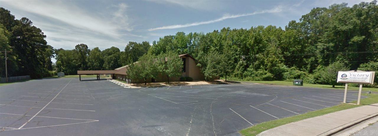 Strategically located church campus in Bryant, AR--congregation relocating 7.81+/- acres lay beautifully with a mix of open space and woods. Close to Bryant Schools and all the various services that are available along Interstate 30. Immaculately maintained church building with approximately 18,000 sq.ft., Sanctuary seats up to 300 Large fellowship hall is contiguous to a well equipped commercial kitchen. Parking for appx. 150 cars. Just off exit 123. sound equip. and furn. do not convey see flyer