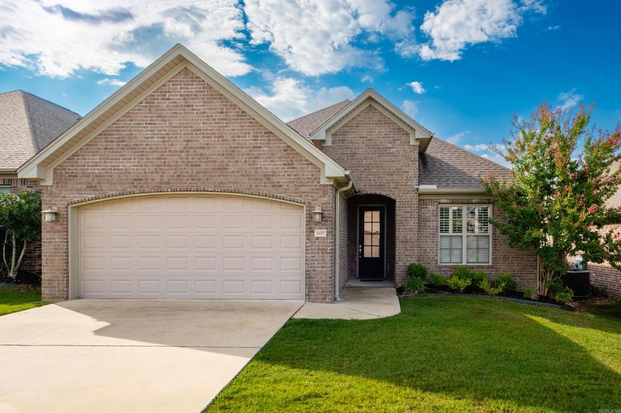 Amazing ONE LEVEL in Maumelle! This charming all-brick home located in peaceful Villages of New Bedford won't last long. The open floor plan and high ceilings make this home feel incredibly spacious. The kitchen is a highlight, featuring beautiful granite countertops, custom cabinetry, and stainless steel appliances. A split floor plan offers a comfortable living for families and privacy for overnight guests. The bathrooms and closets are generously sized and the covered patio and fenced backyard are perfect for enjoying morning coffee or unwinding in the afternoon. Don't miss this cutie!!! Book your showing today! NOTE: Some photos have been virtually staged.