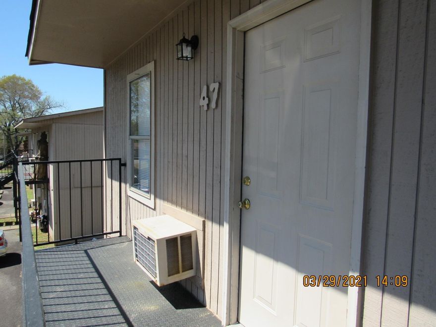 1 bedroom 1 bath upper level unit, newer vinyl & carpet throughout, newer stove, large bedroom, recently freshly painted interior, window unit that is both heat & cool, coin operated laundry facility on site. No Pets.***PLEASE NOTE WE DO NOT ADVERTISE ON CRAIGSLIST OR FACEBOOK. ANY LISTING OF OURS SEEN IS A SCAM!!!***