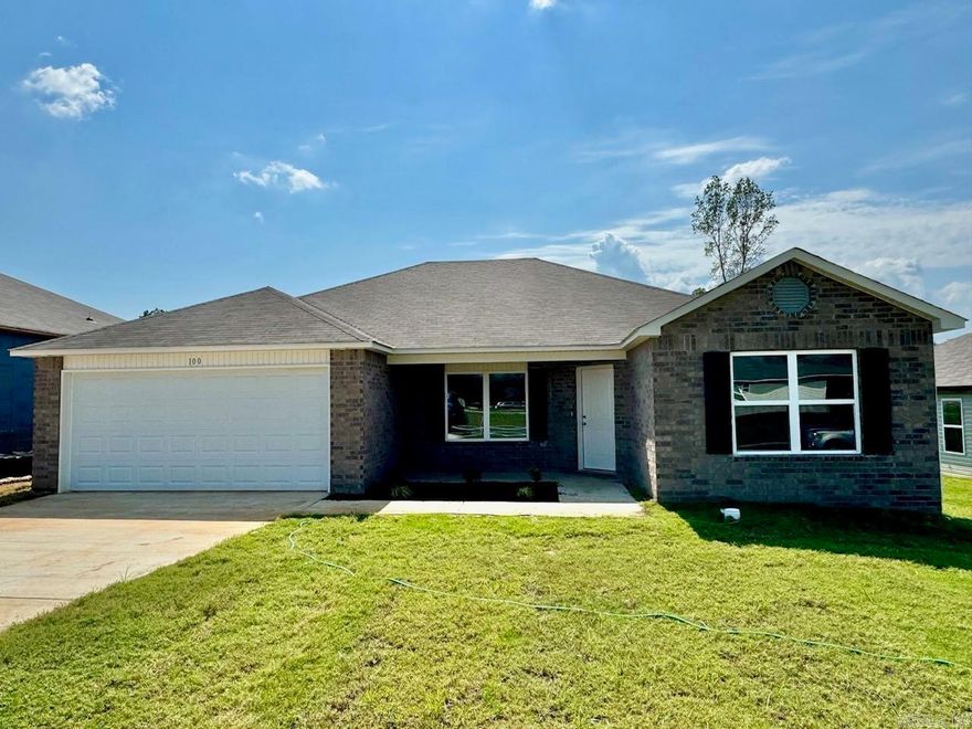 Come tour the Carson plan today! A beautiful covered front porch welcomes you into an offset front door and into an open concept Living Room and eat-in Kitchen. The Master Suite is very spacious and offers a large closet. Visit it today!  Valuable upgrades in this home: soaker tub/shower combo in Master Bath, both toilets upgraded to elongated, plumbing faucet upgrade 2, 8" deep Kitchen sink, added cable jack, crown on Kitchen cabinets, 16" laminate bar top in Kitchen, Luxury Vinyl Plank flooring in wet areas and Living Room and adjacent hallways, raised ceilings in Living Areas per municipal requirements, fiberglass exterior doors, Cheyenne style doors, baseboards level 2, LED disk lights in Kitchen, full sod, microwave hood in Kitchen, smooth top range.    THIS HOME IS SCHEDULED TO BE COMPLETE IN MID JULY.   ***AGENTS: PLEASE SEE AGENT REMARKS AND/OR SHOWING REMARKS.***  PLEASE NOTE: The mailing address for this property is Cabot. The city that governs this neighborhood is Ward. The community is located in the Cabot School District.