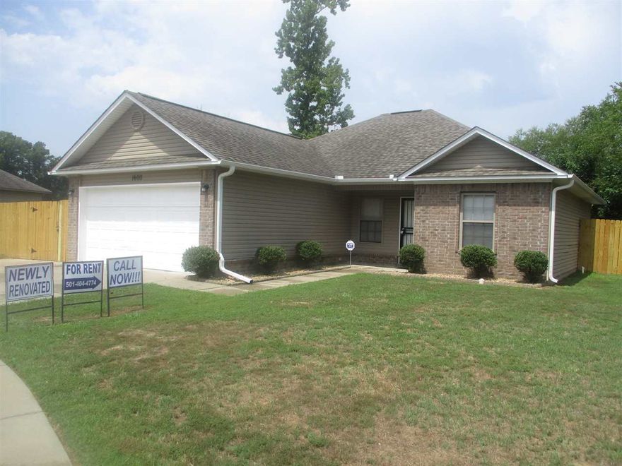 HALF OFF FIRST MONTHS RENT!!!  This beautiful 3bd-2ba-2ga home in Alexander has been completely renovated! The home has new paint on the interior-exterior and updated landscaping providing a welcoming curb-appeal.  Your new home features gorgeous wood vinyl flooring throughout the main areas and plush new carpet in the bedrooms. We have updated the AC system and water heater to insure you are comfortable in the heat of the summer and provide efficiency.