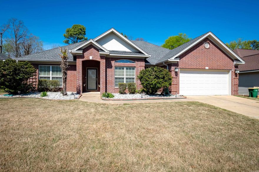 Welcome to your dream home! This spacious one-level, three-bedroom, two-bathroom sanctuary boasts a thoughtfully designed split floor plan, offering both privacy and convenience. Step inside to discover an inviting living space filled with natural light, perfect for relaxation and entertaining. The modern kitchen features sleek countertops, ample storage, and top-of-the-line appliances, making meal preparation a joy. Retreat to the luxurious master suite, complete with a generous walk-in closet and a spa-like ensuite bath. Two additional bedrooms provide versatility for guests, a home office, or hobbies. The backyard is fully fenced and level. Neighborhood amenities offer a resort-style living with a host of amenities including a tennis court, sparkling pool, and scenic walking trails, perfect for staying active and enjoying the outdoors.  Located in a desirable neighborhood, this home offers the perfect blend of tranquility and convenience, providing easy access to shopping, dining, and entertainment options. Don't miss the opportunity to make this your forever home!