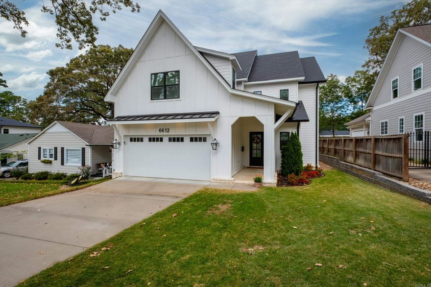 Built in 2019 by Hartness Construction, this beautifully designed home, located within walking distance of Jefferson Elementary and shops in the Heights, blends modern luxury with timeless craftmanship. The main level features an open living and dining area with a gas fireplace and built-ins, connecting to a gourmet kitchen with quartz countertops, a large island, premium appliances, and a walk-in pantry with a coffee bar. Custom cabinets by Duke Custom Cabinetry add elegance throughout. Upstairs, the spacious primary suite offers a sitting area, spa-like bath with double vanity, soaking tub, walk-in shower, and custom closet. A nearby laundry room provides quartz counters and ample storage, while three guest bedrooms share a full hall bath. The two-car garage offers generous storage and includes a commercial grade power rack with removable Olympic platform - optional to remain with home. Outdoor living features a screened porch opening to a TimberTech deck and private backyard.