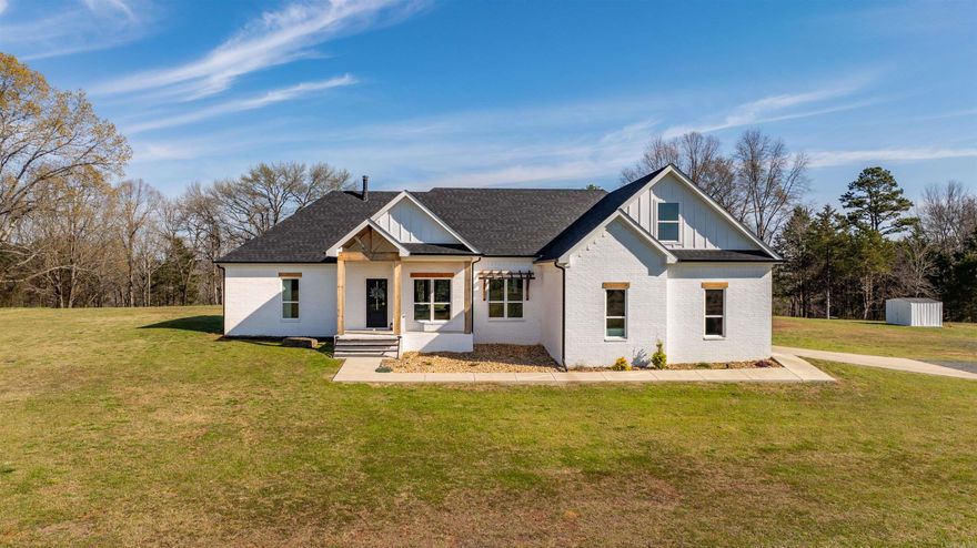 1087 Shady Meadow Road Damascus, Arkansas  24.24 acres  3 bed, 2 bath with a bonus room  Approximately 2,178 square feet  Built in 2021 Quitman school district. Located in Van Buren County. Approximately 5 minutes to Quitman school and 15 minutes to SS Bee Branch  Safe room, fiber optic for high speed internet, kitchen aid appliances, quartz countertops, wood burning fireplace, gas range, on a well with filtration system, custom Elfa pantry and Elfa master closet, bonus room/office, and approximately 500 feet of Cadron Creek frontage. This is a hunting paradise!!  We have a great side-by-side trail to the Cadron, Mountain Views, a pond and you cannot see anyone around! This home has been meticulously cared for.  No restrictions, as this is the country!  There is a gas line easement. So the only restriction there is not building on top of the easement. Approximately 10 acres of woods and 14 acres of pasture.  AGENT OWNED PROPERTY. You cannot see the house from the road. Showings are by appointment only. LISTED BY MECCA HOLLAND BRICK REAL ESTATE 870-504-1512 therealestatemecca@gmail.com