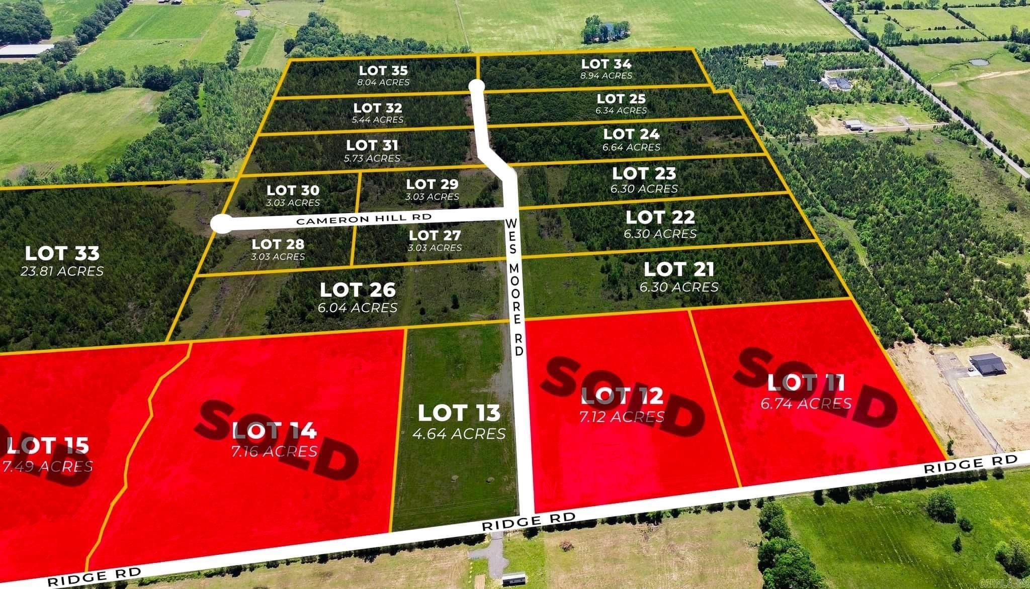 Beautiful flat 8.94+/- acre lot right outside of city limits, perfect spot if you are looking to build! Gorgeous new construction houses are going in all around. Enjoy great views of the countryside in a quiet area while only being a few minutes from the interstate. 20 mins to Vilonia, 20 mins to Searcy, & 20 mins to Cabot. Water and electric are available at the road. No mobile homes. Minimum square footage of 1700.