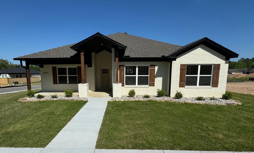 4 Bedroom, 2 bath all brick new construction home!  Corner lot, Side loading garage.  Large walk in closet in primary bathroom.  private covered back porch. Large laundry room.  10' ceilings in great room and kitchen.