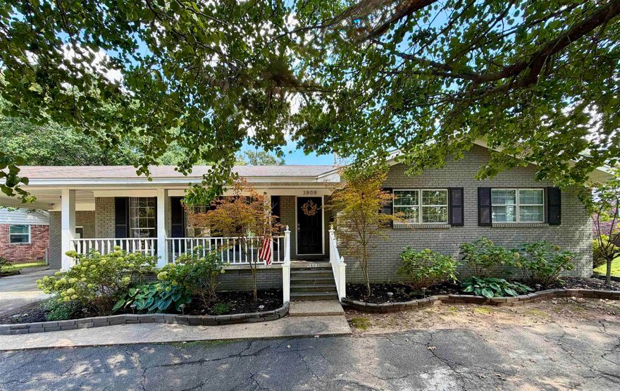 Adorable family home in the most wonderful location! Such a great floor plan for all of your family's needs. Enter into the cozy living room with fireplace, complete with gas logs. Imagine yourself cooking in the updated kitchen which includes granite countertops, stainless appliances and is open to living room. The attached dining room is open to both the living room and kitchen. Off the living room, is a wonderful bonus space that could serve many purposes. Playroom? Sunroom? In addition, there is a spacious den with built in bookcases. One bedroom with ensuite bath is located off the den. The other 3 bedroom are located together. The primary suite boasts a beautiful ensuite bathroom with tile shower and a huge walk in closet!!!! The 2 guest rooms share a hall bath that boasts a tub/shower with tile surround. The laundry room and pantry are off the carport entrance along with a beautiful office space. You will love working from home in this space with an abundance of natural light! Don't miss all the storage! There is storage building in the backyard with electricity as well as a heated/cooled storage room off the deck. In addition, there is a storage room off the garage.