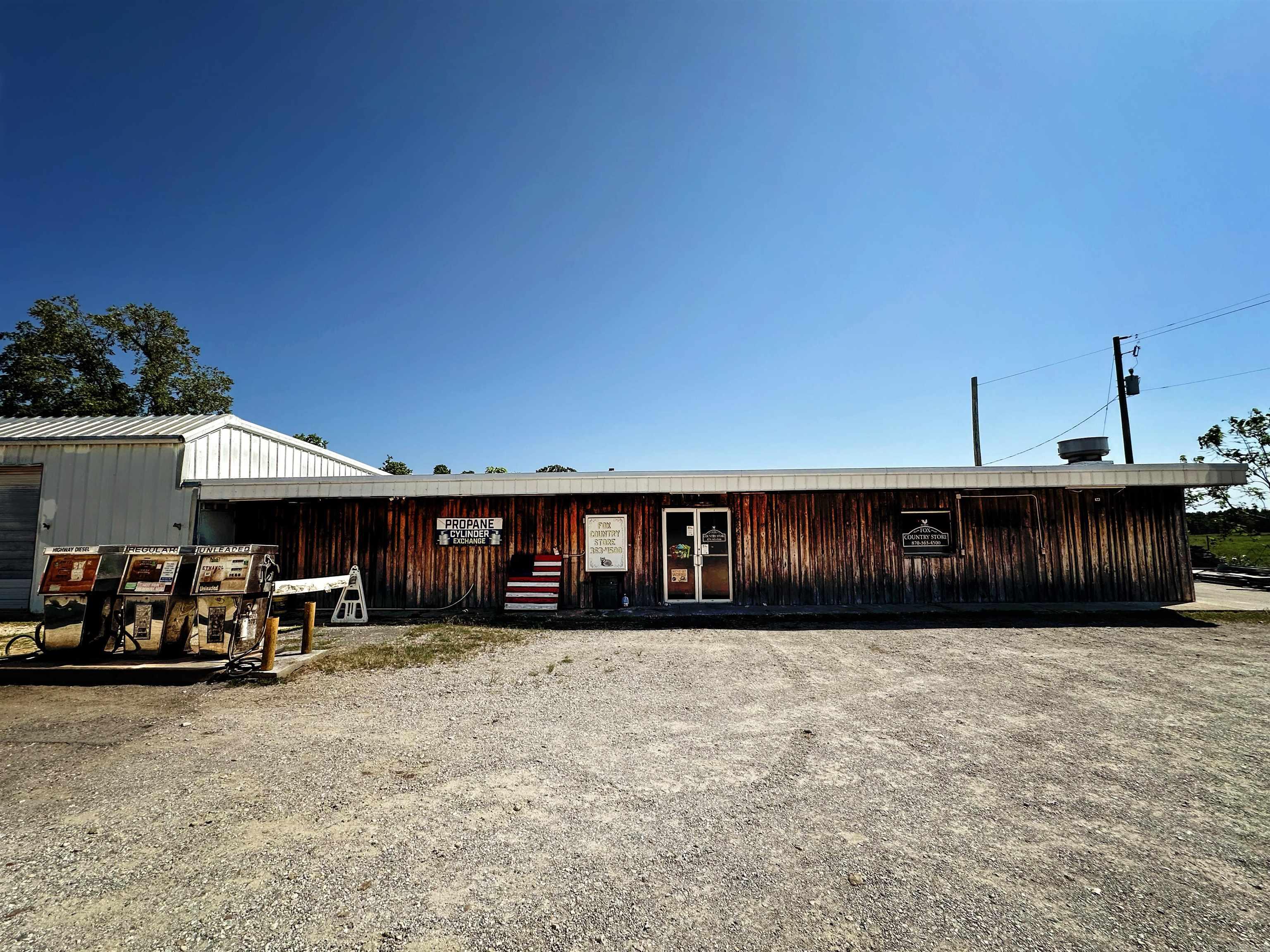 Welcome to the Fox Country Store, a beloved and well-established commercial staple located in the heart of Fox, Arkansas. Nestled in the scenic Ozark Mountains and surrounded by national forest land, this unique general store is a rare opportunity to own a fully operational business with deep community roots and endless potential. This multi-use commercial property sits on a high-visibility corner along Highway 263, serving as a hub for locals and travelers alike-- with a loyal repeat customer base already in place. $170,000.00 plus price of inventory to be final purchase price. Inventory price varies. Whether you’re an entrepreneur seeking a turnkey rural business, an investor looking for passive rental income, or a family ready to live and work in the Ozarks, the Fox Country Store offers an unbeatable combination of charm, functionality, and opportunity.
