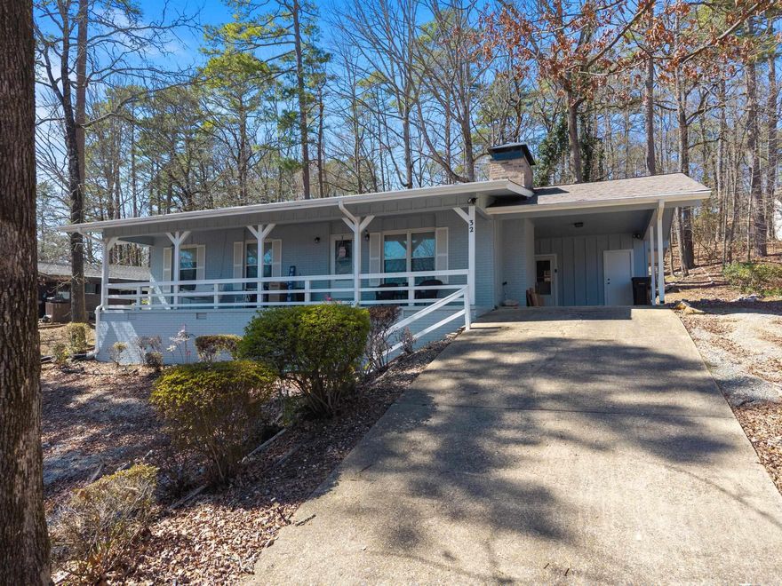 New listing, priced to sell! This recently remodeled, 3-bedroom Hot Springs Village next to Lake Desoto offers expansive living spaces both indoors and outdoors, featuring a covered back patio! With its vaulted ceilings in the living room, carport, workshop, and ample storage, this single-story home has everything you need. The extended front porch provides a lovely view of Lake DeSoto. Plus, it's just minutes away from all the West Gate amenities, including golf, trails, lakes, marina, swimming beach, and more! Schedule a showing today!