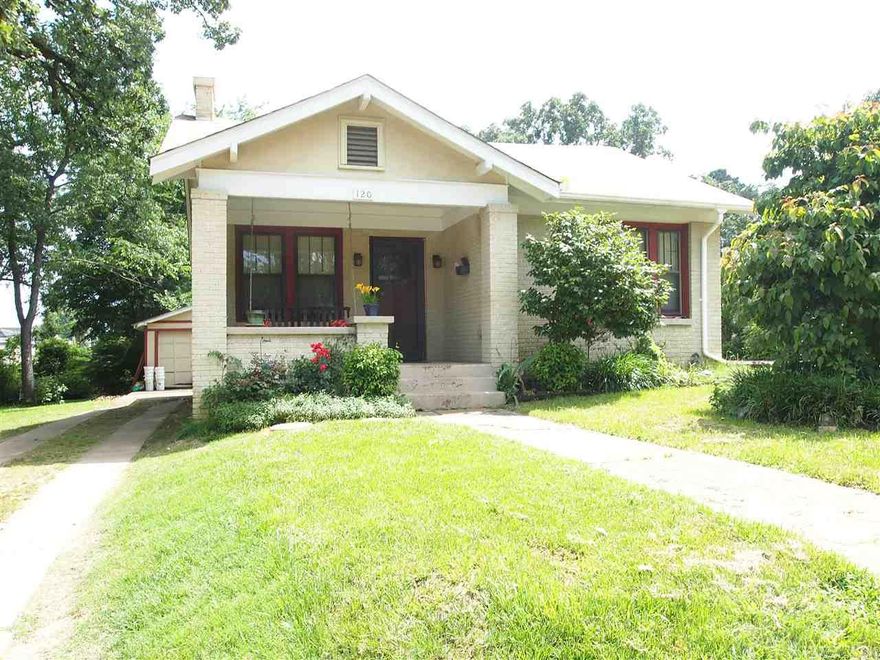 A Park Hill lover's dream! Craftsman style 1927 home with a lot of charm. This house has gorgeous hardwoods, original trim, doors and hardware. Living area with decorative fireplace, built in bookcases, recessed can lighting. Kitchen with breakfast nook and formal dining room. Bathroom redone in slate tile and granite vanity top. Mostly brick with one car garage and big work area. New electrical wiring of whole house in 2011. New dish washer/disposal and washer/dryer in 2015. $400.00 ALLOWANCE GARAGE DOOR