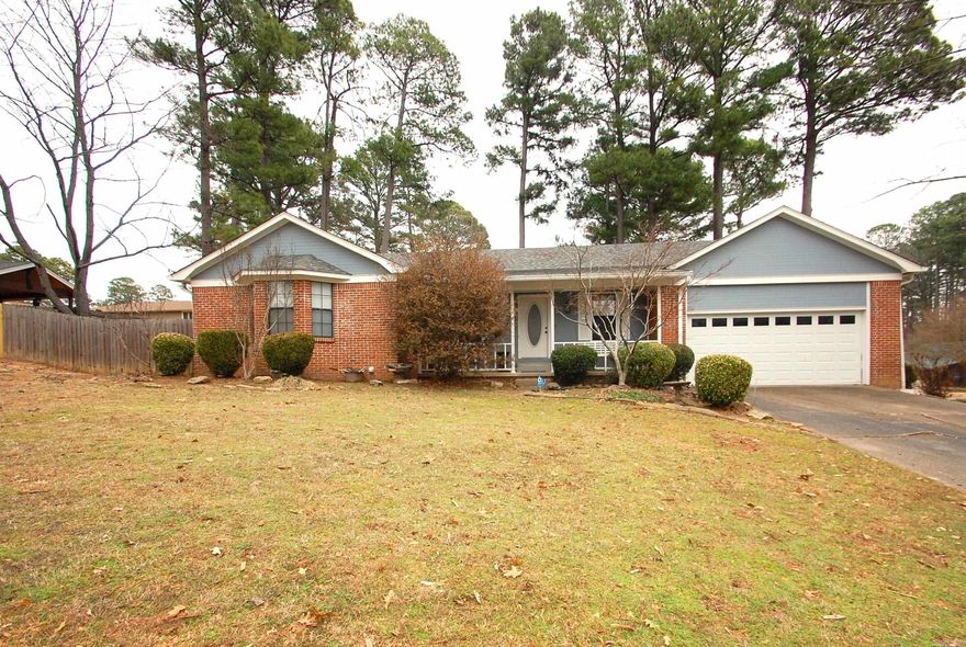 Convenient location in Riverland subdivision!  One level with 3 bedrooms plus a roomy office/bonus room off the kitchen.  Large den with wood burning fireplace opens into the kitchen and roomy eat-in area with bay windows. Laundry room off the kitchen.  Large primary bedroom with 2 sink vanity, 2 closets and a linen closet bathroom.  One of the bedrooms is ex-large as well.  Backyard is fully fenced with 2 gates and a newer deck.  2 car garage with a storage area.  Roof is approx. 2 years old and new water heater.