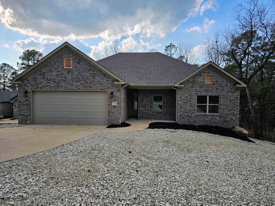 NEW Construction by Renaissance Homes.  Quality built, energy efficient all brick home located on East End of the Village.  Petit Jean open floor plan features 3 bedrooms (split plan); 2 full baths; kitchen with large quartz Carerra gold veining island; GE stainless appliances; walk-in pantry; separate laundry; covered patio and 2 car garage.   Builder's 1 Year Warranty included.  See Associated Documents for floor plan and Agent Remarks for more details.  Taxes based on lot only.