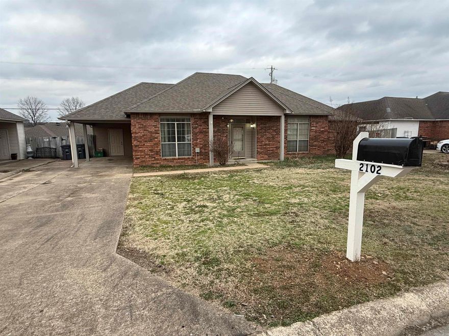 3 bedroom 2 bath house on Jonathan with one car carport.   Pictures from when purchased.  New photos will be uploaded online later today.
