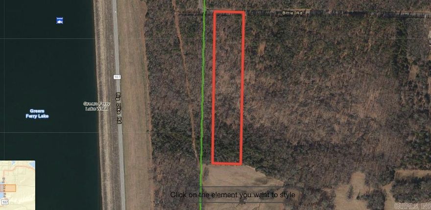 Location, location, location! Take a look at this 7.5+/- wooded acres in Heber Springs near the big dike. Just minutes from downtown Heber Springs and even closer to the nearest Greers Ferry Lake access this land will be great place to build a full time residence or a vacation home. The property borders Corps of Engineer land. Electricity is at the road. Buyer will need to install well and septic system. Paved road access. No recent survey is on file, but the entire western boundary is clearly marked by the Corps of Engineers.