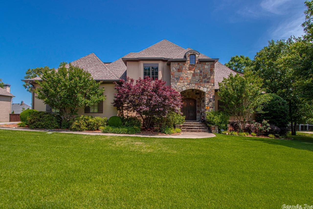 Beautiful European inspired home in Maisons.  Open kitchen/living room/dining concept.  Gorgeous European groin ceiling in entry foyer.  Primary & guest suites on main level along with formal dining, office, guest 1/2 bath, laundry.  Upstairs - 3 bedrooms, 3 baths, theatre room with projection screen & wet bar.  Lots of storage, 3 car garage.  Backyard backs up to walking trail, covered veranda.  Kitchen has large island with copper sink, double ovens, ice maker, alder cabinets.  See remarks