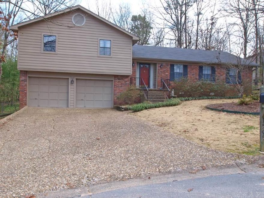 Beautiful home with many upgrades and large 1/2 acre lot, hardwood floors throughout, formal living/dining rooms, super-sized pantry, updated kitchen, new tile backsplash, new gas range with dbl oven, stainless steel washer/dryer stackables convey, lrg Greatroom w/gas log fp overlooking park-like backyard, with multi-level deck for entertaining, oversize garage allows for 3 cars plus a separate workshop or storage area, only 2 minutes from Pulaski Academy in a family friendly neighborhood