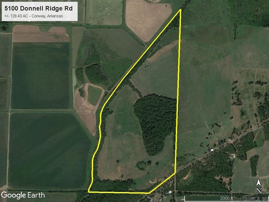 Beautiful land tract for sale!  This +/- 128.43 acre property offers a quiet country setting located just outside Conway city limits. Property features include easy access to Dave Ward Drive, close proximity to retail services and includes frontage on Donnell Ridge Rd. Seller will subdivide. See MLS 24038869, 24038870, 24038871