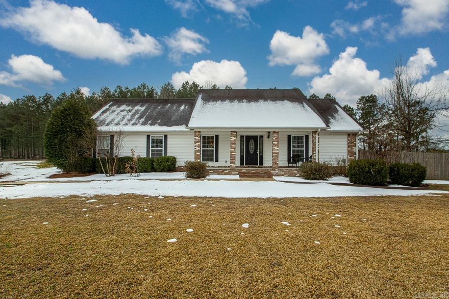 Welcome to your new home that combines convenience with serene country living. It is situated on almost 5 acres in the lovely Olivia Estates Subdivision. The spacious layout with 3 bedrooms and 2 baths, along with features like hardwood floors, a master bath with a jetted tub, walk in closet, and a peaceful beautiful fenced in backyard, make it appealing for any potential buyers, whether you're settling in for retirement or raising a family. The added amenities like a patio and above ground pool enhance the backyard, making this the perfect place for relaxation and enjoyment. There is an additional garage/shop space for all your outdoor equipment, as well as a dining space or office & new dishwasher in the kitchen. Set up a showing!