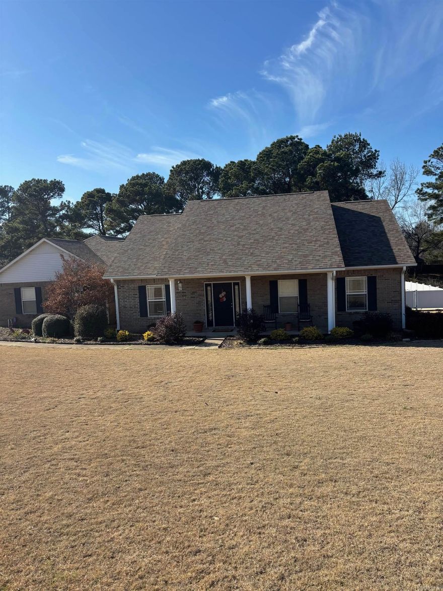 Custom built home located in Deerwood Subdivision, offers over 2,130 sq ft of living space, in-ground pool and detached 24x30 garage/shop building.  This home is move in ready, offering 3 bedrooms and 2 full baths, spacious living room, kitchen with lots of cabinet space and granite countertops.  Refrigerator, stove, dishwasher and microwave to convey at closing.  Formal dining room and breakfast nook.  Updated bamboo wood flooring and ceramic tile.  CH/CA, all electric, double garage, pool area is fenced with covered patio.  Nicely landscaped on a corner lot.  A Must See! Contact our office for more details or to schedule a private tour.