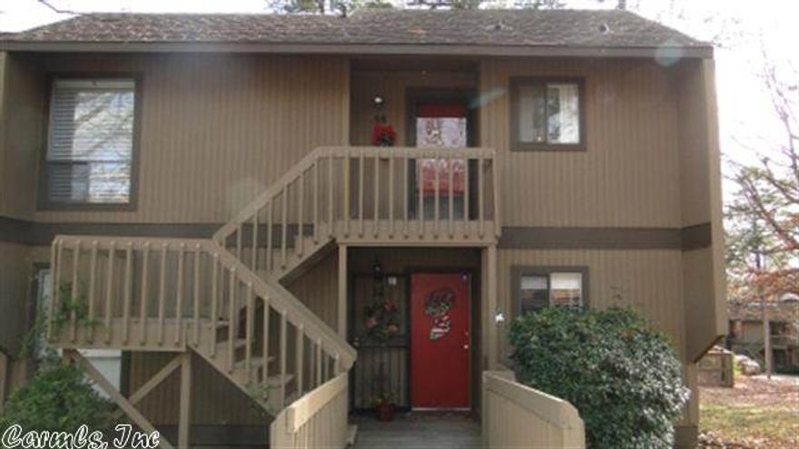 Wonderful condo in prime location. Close to schools & shopping. Nice upstairs condo with 2 bedrooms and two baths. It has two balconies with one overlooking the pool. Large master bedroom has built-in's and updated master bath. Spacious living room also has built-in bookcases and wood burning fireplace.