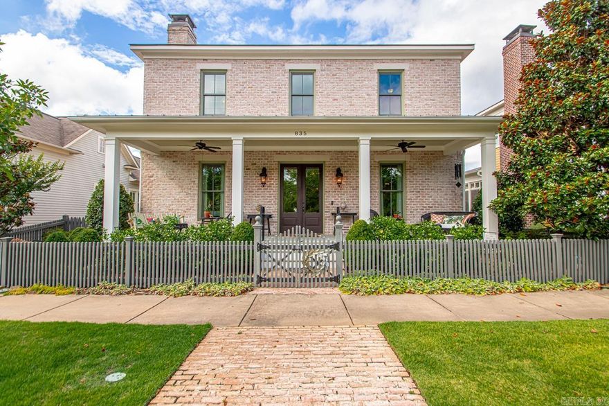 If you’ve ever considered living in The Village at Hendrix, 835 Burrow Avenue may be just the home you’ve been waiting for! This 2,449 SF, 2-story Southern Greek Revival-style home sits across from the Hendrix Preserve. Enjoy coffee or chats with neighbors on the spacious front porch. Inside, a traditional layout features 3 bedrooms and 2.5 baths, with the primary bedroom on the main floor. The kitchen includes an oversized island, copper farmhouse sink, bar sink, and beverage fridge. Additional highlights: gas fireplace, hardwood floors, 36-inch doorways, vintage-inspired details, and two screened-in porches. Upstairs you'll find two bedrooms, a full bath, and a flexible bonus area for an office or reading nook—plus a finished-out storage room and ample storage throughout. The beautifully landscaped garden is a certified wildlife habitat. Kitchen fridge, beverage fridge, washer, and dryer convey. Just a short walk to scenic trails, picnics on the greenspace, Hendrix College and all it offers, and the restaurants on the Square. A vibrant neighborhood with unmatched charm and a true sense of community—there’s no other place like it in Conway!