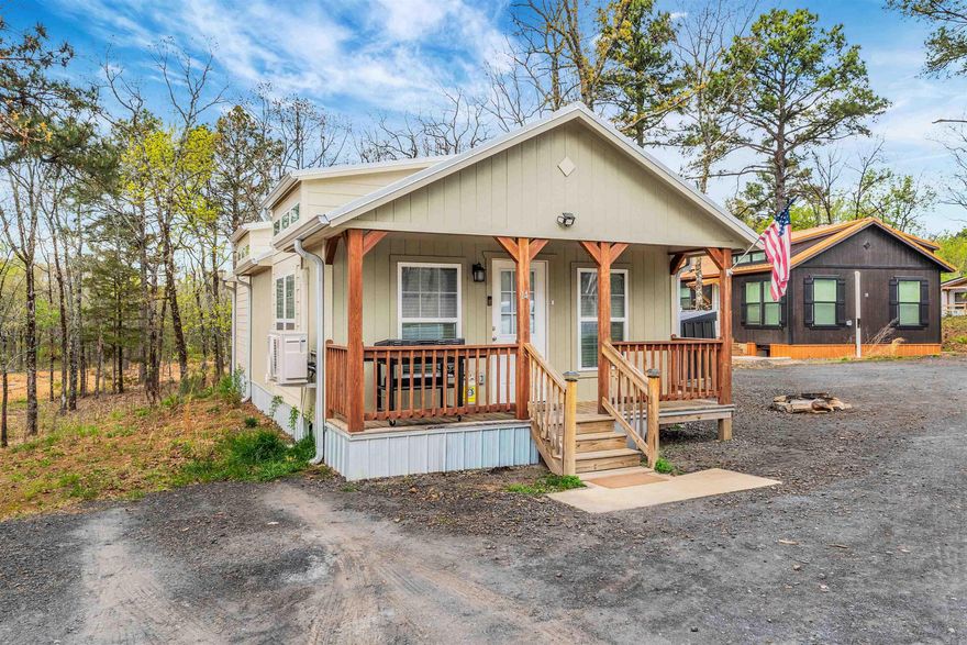 Welcome to Tiny Town - If you are looking to down-size for retirement or smaller space, this gorgeous 1 bed / 1 bath built in 2024, 720 Sq Ft is a part of a 16 Lot development that is the perfect place to call home. This home provides an open concept that is perfect for entertainment, easy & stress-free maintenance, small yard, great location, close to town, country living, Great Retirement Home, all appliances convey including W/D. Nice tongue and groove ceiling providing you the modern rustic feel. There is a Bill of Assurance in process to cover the responsibility of shared septic.