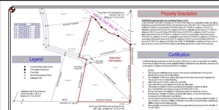 9 Acres of private land for sale in Cleveland County just outside of New Edinburg