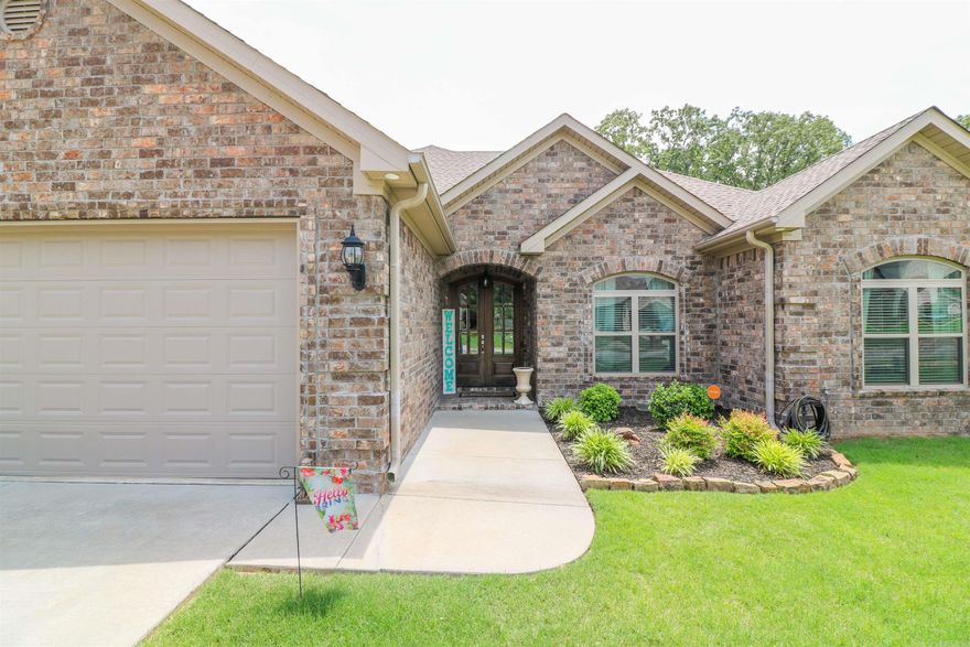 Beautiful all brick home in the highly desired Millers Glen Subdivision. Home features 4-bedroom open living split floor plan. Kitchen has stunning white cabinets, granite counter tops, huge island with breakfast bar, stainless appliances, and open to living & dining area. Master bedroom is large with sleek bathroom with jetted bath, walk in shower and double sinks. Good sized rooms. Covered patio and fully fenced back yard backs up to green space. Custom playhouse/she-shed with electricity and porch.