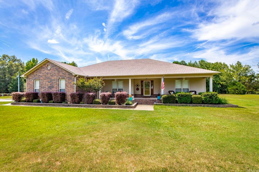Custom built home on 3 level, country acres! Enjoy your tree shaded drive to your piece of privacy!  Plenty of acreage for cool, swimming pool, shop, garden...your choice!  Flowing floor plan is designed for plenty of family time with three living areas!  Bring your pool table or ping pong table and you are ready!  Luxury vinyl flooring for easy care and great for pets of the family!  HUGE screened patio is perfect to relax after a long day at work or school!  Kitchen is lovely with granite countertops, beautiful soft painted cabinetry and modern appliances. Even a center island!  Cozy wood burning fireplace for those winter evenings.  Enjoy drinking sweet iced tea on the front porch watching life go by! Refrigerator stays and washer & dryer negotiable.  See agent notes!