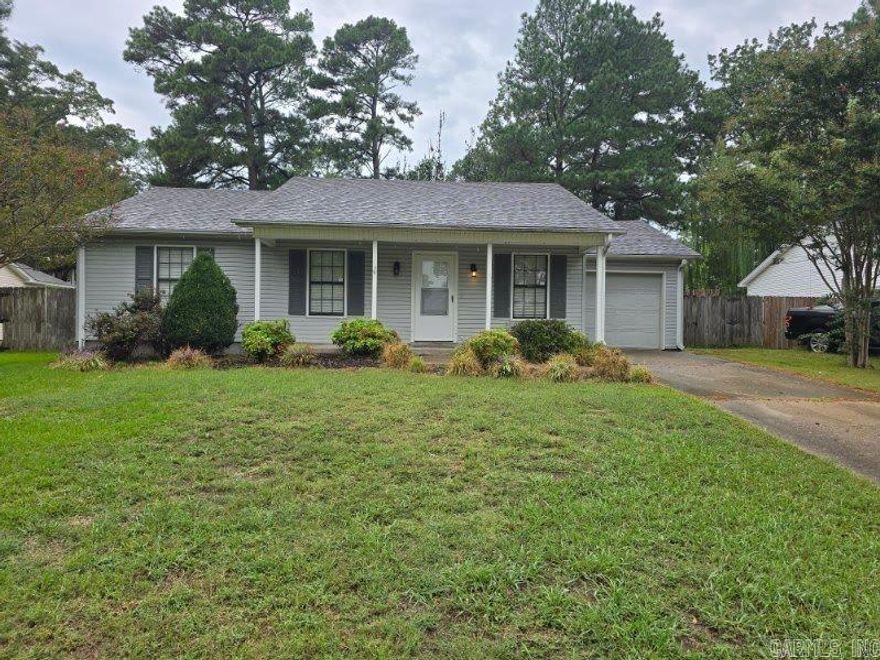 Welcome to 3313 Henson Place, a charming residence nestled in the heart of Bryant, AR. This home boasts three spacious bedrooms and two full bathrooms, offering ample space for comfort and convenience. The kitchen is a chef's dream, featuring stunning granite countertops that add a touch of elegance to the space. The house also includes a garage, providing secure parking or additional storage space. One of the standout features of this home is the covered front porch, a perfect spot for enjoying a morning coffee or an evening breeze. 3313 Henson Place is more than just a house, it's a place to call home. Come and experience the perfect blend of comfort and style.