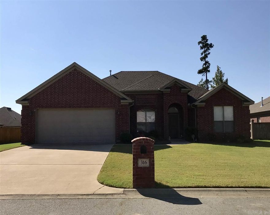 4 BR Home Just Like New!  Excellent condition! Formal dining - See-thru FP from great room to hearth room - Beautiful open kitchen with gas cooktop and breakfast bar - Double tray ceiling in master bedroom with see-thru fireplace into luxurious master bath - Extra large shower and separate tub - double vanities - Huge walk-in closet... Covered patio - Sink in laundry room - Elegant trim and extra touches through out!  *$500 Non-Refundable Pet Fee*  Owner/Landlord is licensed real estate agent in Arkansas.