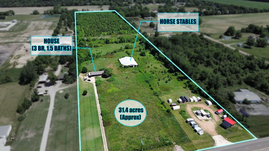 This property located in Lexa offers potential for rural living, current income for the new owners, and recreational use. This 32.4-acre parcel is situated just off Highway 49, with approximately 500 feet of highway frontage. It consists of a residential ranch-style dwelling, a metal barn, and a partially fenced area. The brick home on the property includes 3 bedrooms and 1.5 baths and is located at the end of a paved driveway. The metal barn (approximately 80’x120’) contains multiple high-end livestock stalls for safety. Behind the home and barn is a mostly softwood area that could be utilized to construct new facilities or for extended farming and recreational activities.  Additional photos coming. Call/text listing agent to schedule viewing today!